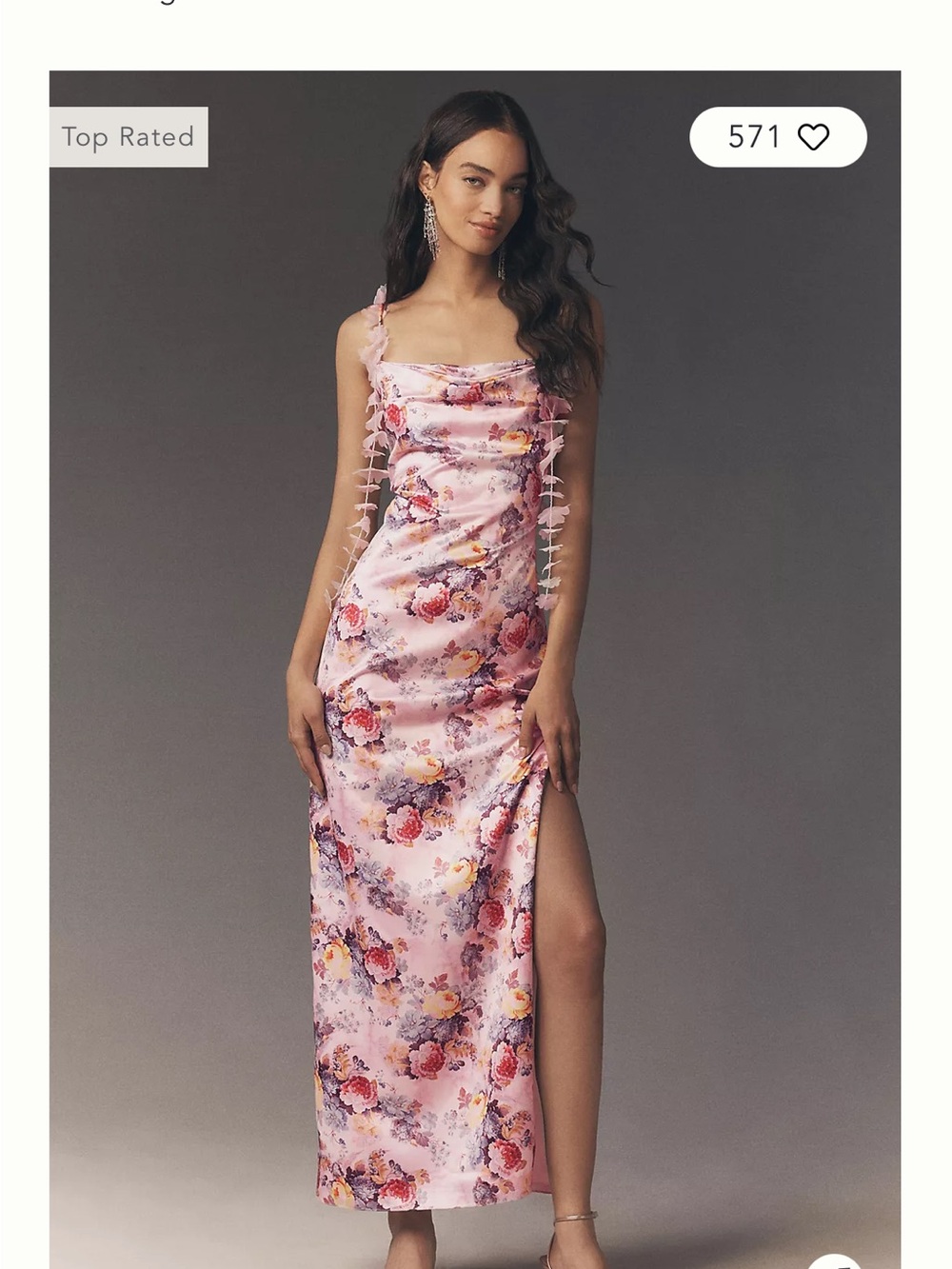 BHLDN Lily Floral Tendril Maxi Dress